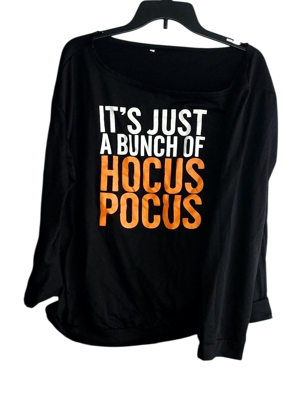 Black 'It's Just a Bunch of Hocus Pocus' Graphic Long-Sleeve Top